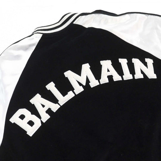 BALMAIN Bomber jacket 8224Z130 cotton Bi-color mens 46 Used Authentic