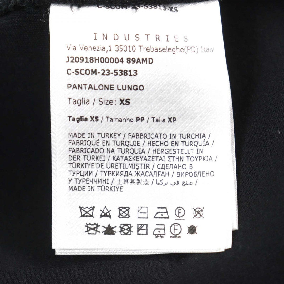 MONCLER Pants J20918H00004 89AMD Main: 100% cotton, Leather part: Cowhide black PANTALONE LUNGO mens XS Used Authentic