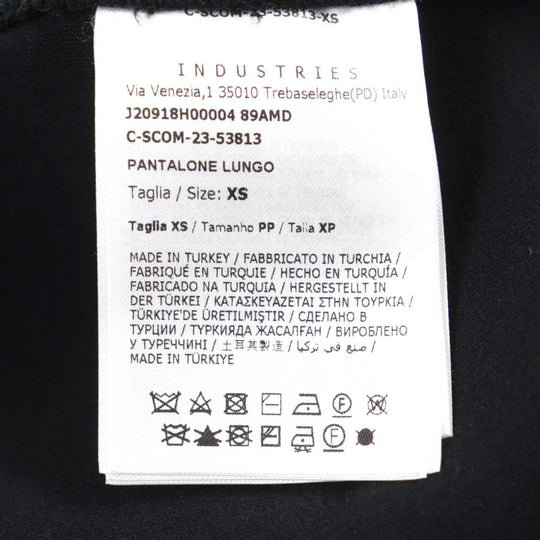 MONCLER Pants J20918H00004 89AMD Main: 100% cotton, Leather part: Cowhide black PANTALONE LUNGO mens XS Used Authentic
