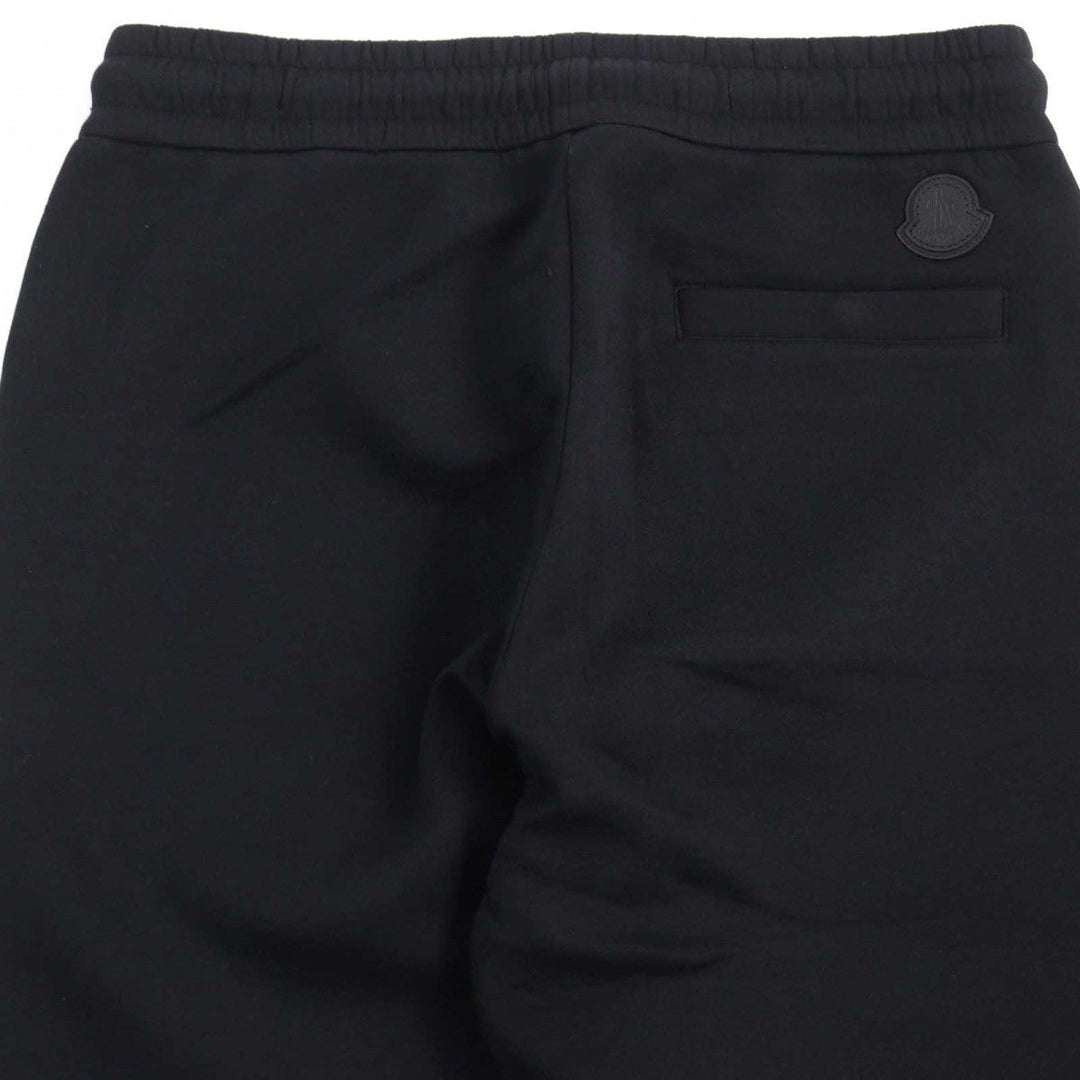 MONCLER Pants J20918H00004 89AMD Main: 100% cotton, Leather part: Cowhide black PANTALONE LUNGO mens XS Used Authentic