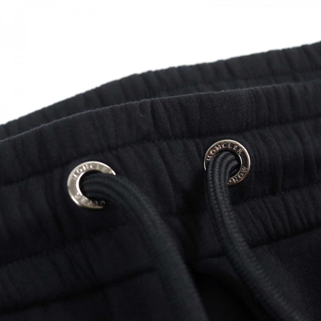 MONCLER Pants J20918H00004 89AMD Main: 100% cotton, Leather part: Cowhide black PANTALONE LUNGO mens XS Used Authentic