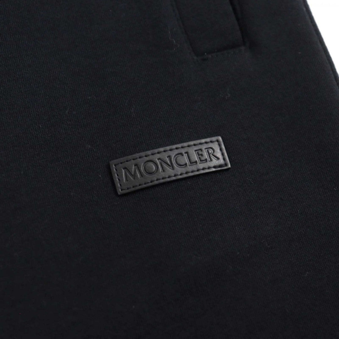 MONCLER Pants J20918H00004 89AMD Main: 100% cotton, Leather part: Cowhide black PANTALONE LUNGO mens XS Used Authentic