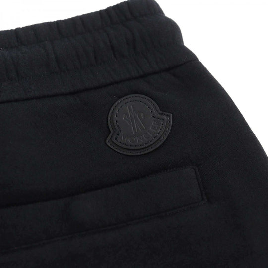 MONCLER Pants J20918H00004 89AMD Main: 100% cotton, Leather part: Cowhide black PANTALONE LUNGO mens XS Used Authentic