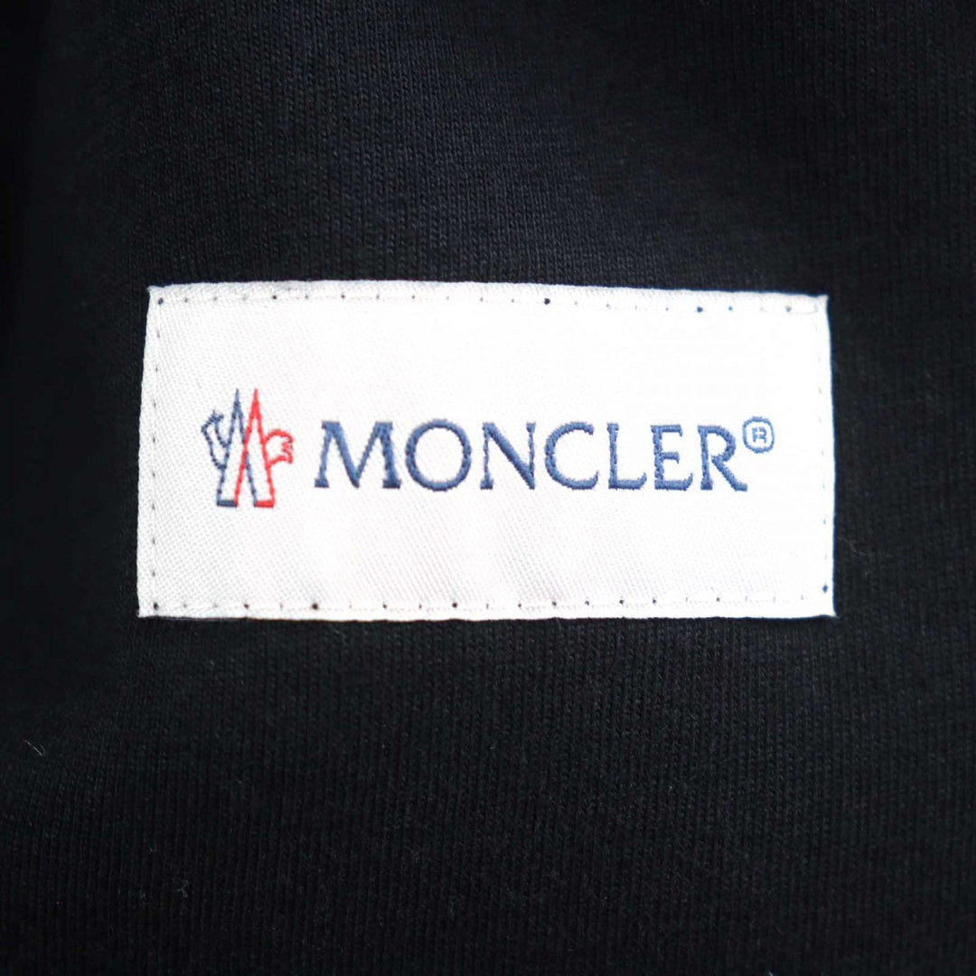 MONCLER Pants J20918H00004 89AMD Main: 100% cotton, Leather part: Cowhide black PANTALONE LUNGO mens XS Used Authentic