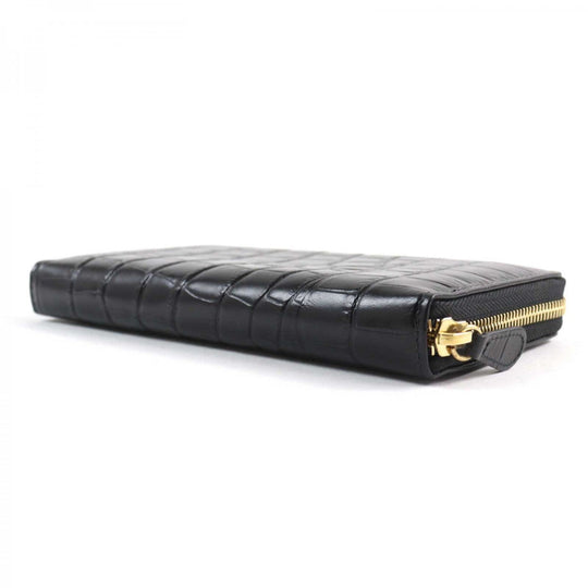 Ettinger Long Wallet Purse CC 2051EJ Main: Leather Black, Ebony mens Used Authentic