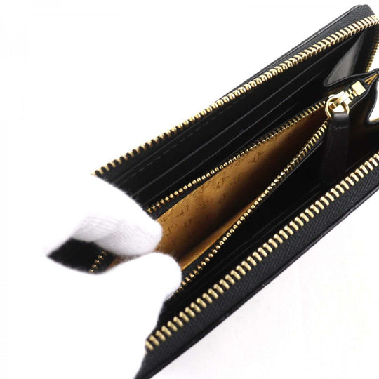 Ettinger Long Wallet Purse CC 2051EJ Main: Leather Black, Ebony mens Used Authentic