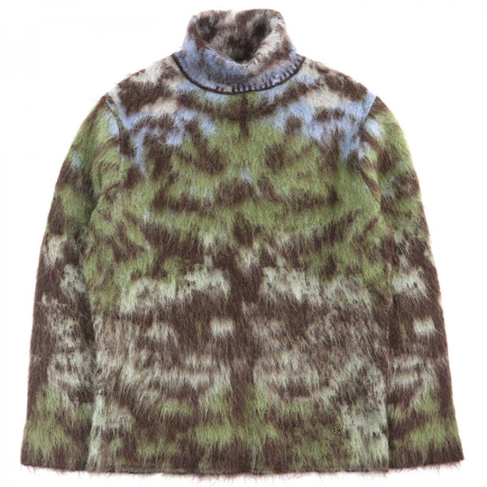 LOUIS VUITTON knit HHN19W Main: 67% mohair, Main: 28% nylon, Main: 5% wool Brown Green Blue type mens S Used Authentic