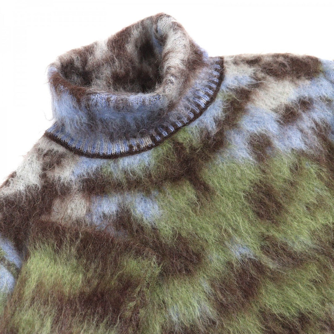 LOUIS VUITTON knit HHN19W Main: 67% mohair, Main: 28% nylon, Main: 5% wool Brown Green Blue type mens S Used Authentic