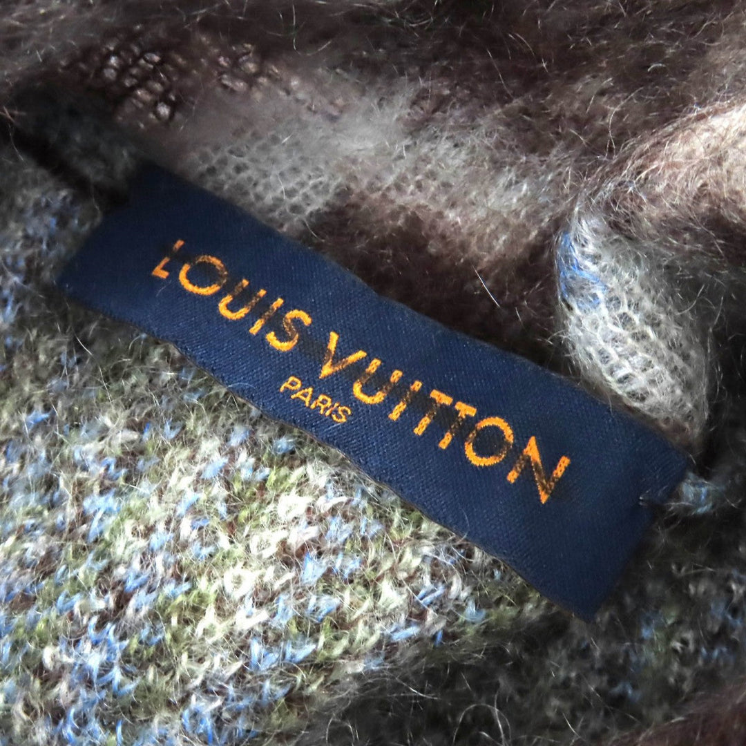 LOUIS VUITTON knit HHN19W Main: 67% mohair, Main: 28% nylon, Main: 5% wool Brown Green Blue type mens S Used Authentic