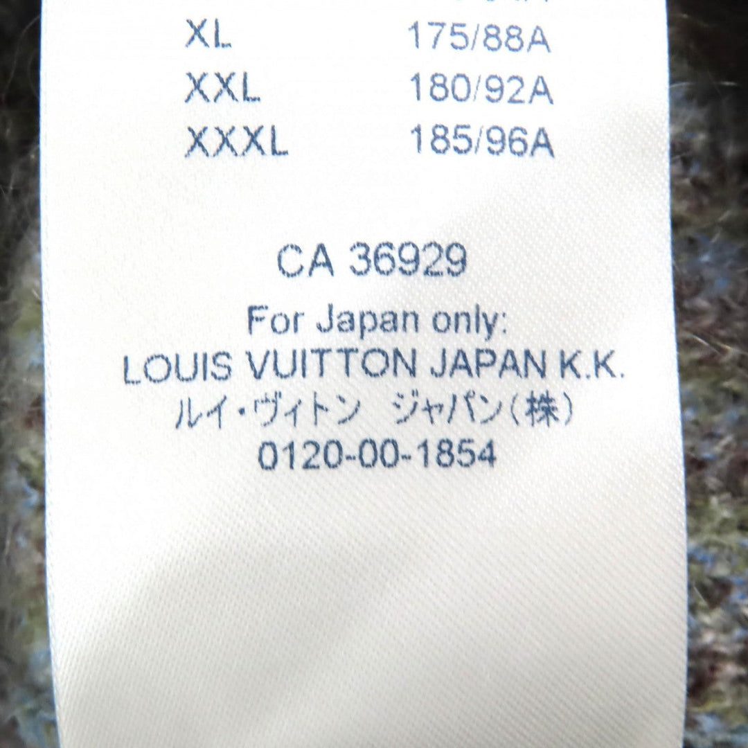LOUIS VUITTON knit HHN19W Main: 67% mohair, Main: 28% nylon, Main: 5% wool Brown Green Blue type mens S Used Authentic