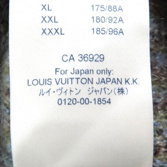 LOUIS VUITTON knit HHN19W Main: 67% mohair, Main: 28% nylon, Main: 5% wool Brown Green Blue type mens S Used Authentic