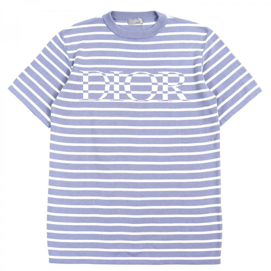 Dior HOMME knit 183M647AT234 silk Blue white XS