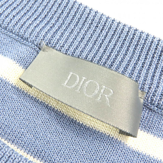 Dior HOMME knit 183M647AT234 silk Blue white XS