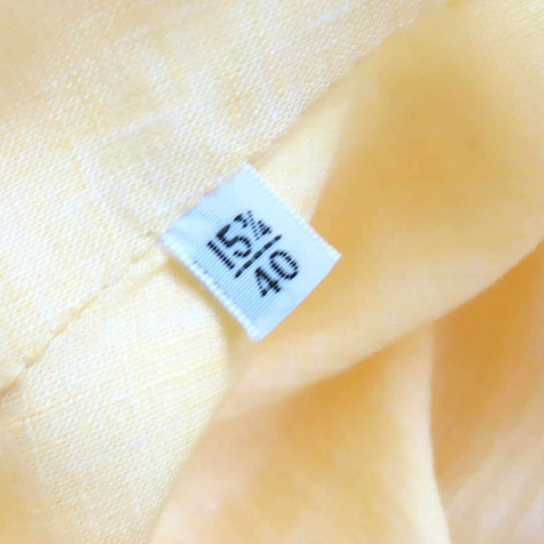 KITON Short sleeve shirt Main: 100% linen yellow mens 40 Used Authentic