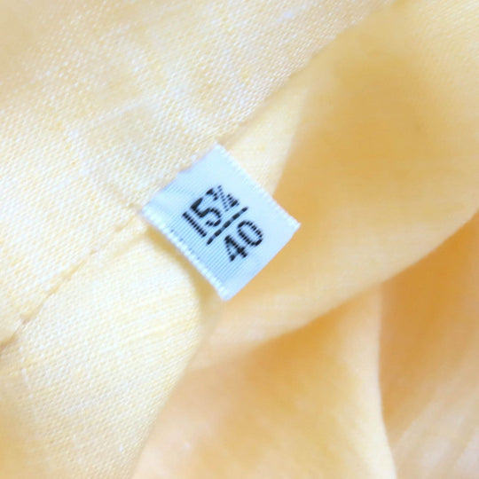 KITON Short sleeve shirt Main: 100% linen yellow mens 40 Used Authentic