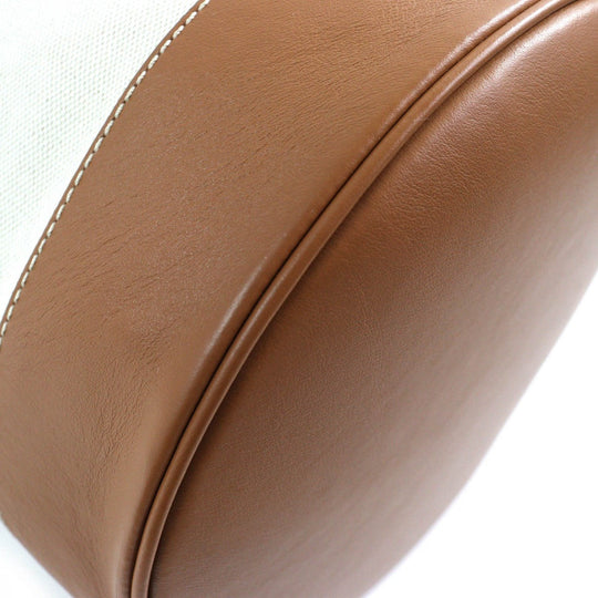 TOD�fS Shoulder Bag Main: Canvas, Main: Leather Beige Brown Yellow type mens Used Authentic
