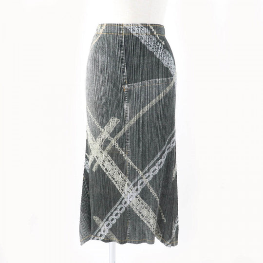 PLEATS PLEASE flare skirt PP61-JG605 Main: 100% polyester Multi Women 1 Used Authentic