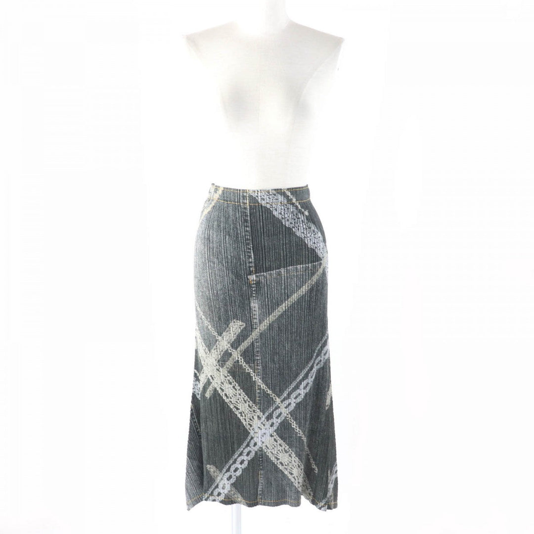 PLEATS PLEASE flare skirt PP61-JG605 Main: 100% polyester Multi Women 1 Used Authentic