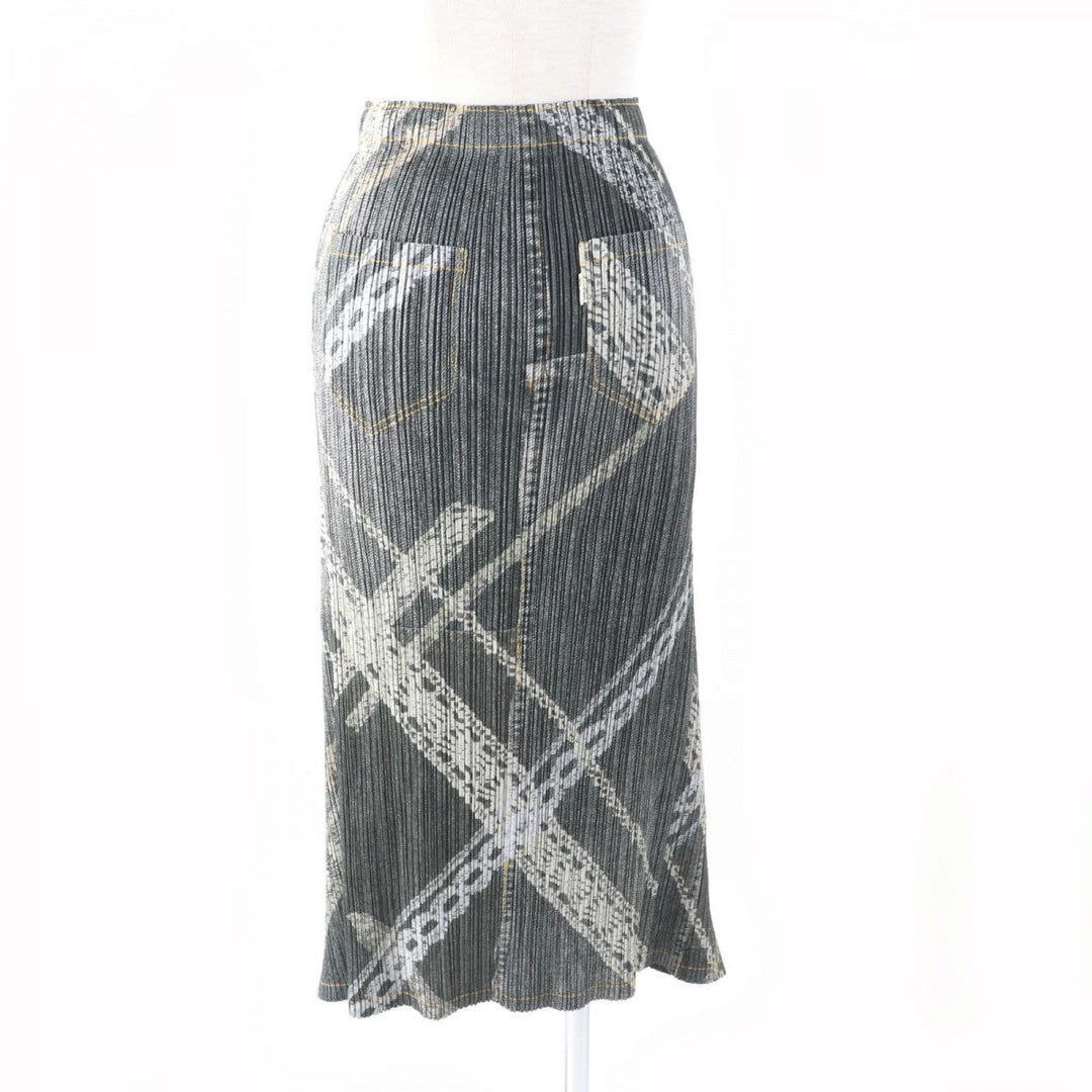 PLEATS PLEASE flare skirt PP61-JG605 Main: 100% polyester Multi Women 1 Used Authentic