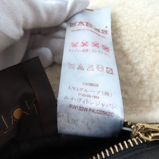 LOUIS VUITTON Mouton coat Main: 100% sheep leather Black White Women 36 Used Authentic