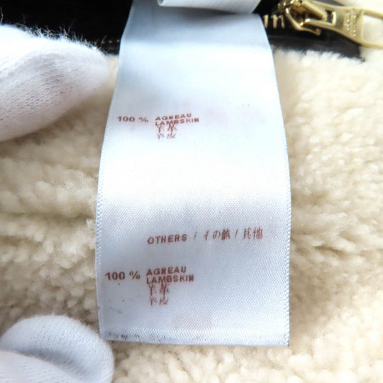 LOUIS VUITTON Mouton coat Main: 100% sheep leather Black White Women 36 Used Authentic