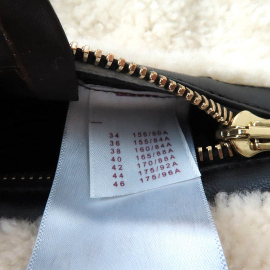 LOUIS VUITTON Mouton coat Main: 100% sheep leather Black White Women 36 Used Authentic