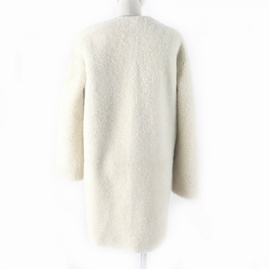 LOUIS VUITTON Mouton coat Main: 100% sheep leather Black White Women 36 Used Authentic