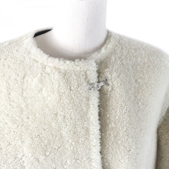 LOUIS VUITTON Mouton coat Main: 100% sheep leather Black White Women 36 Used Authentic