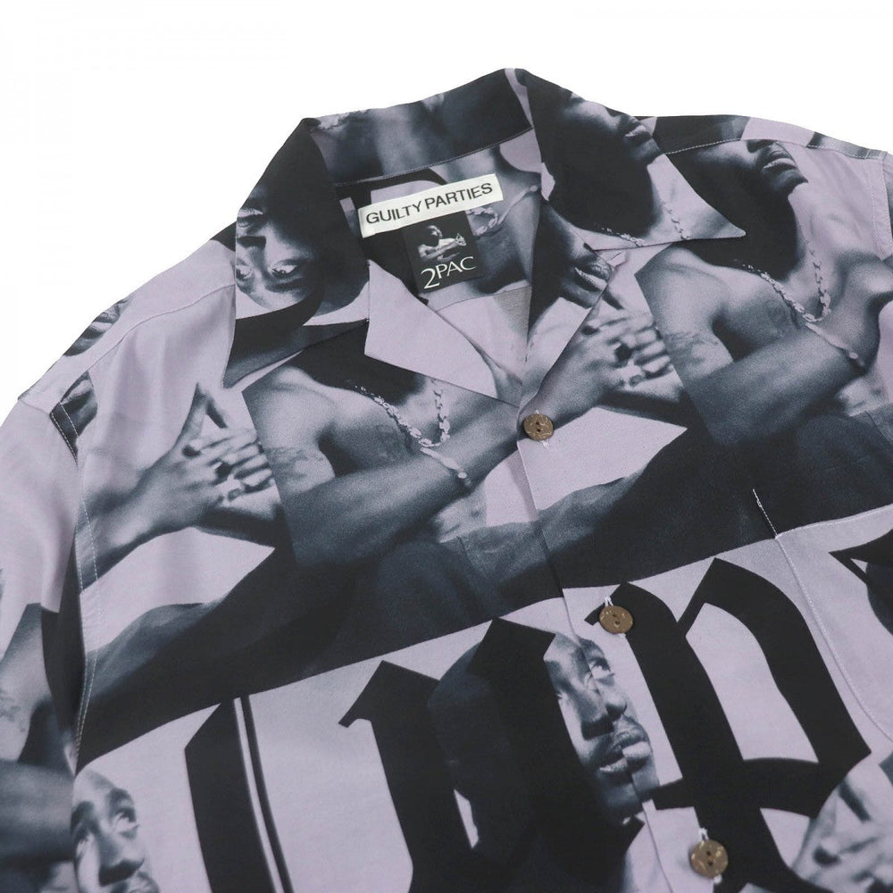 WACKO MARIA Short sleeve shirt Main: 100% rayon Purple type HAWAIIAN SHIRT mens M Used Authentic