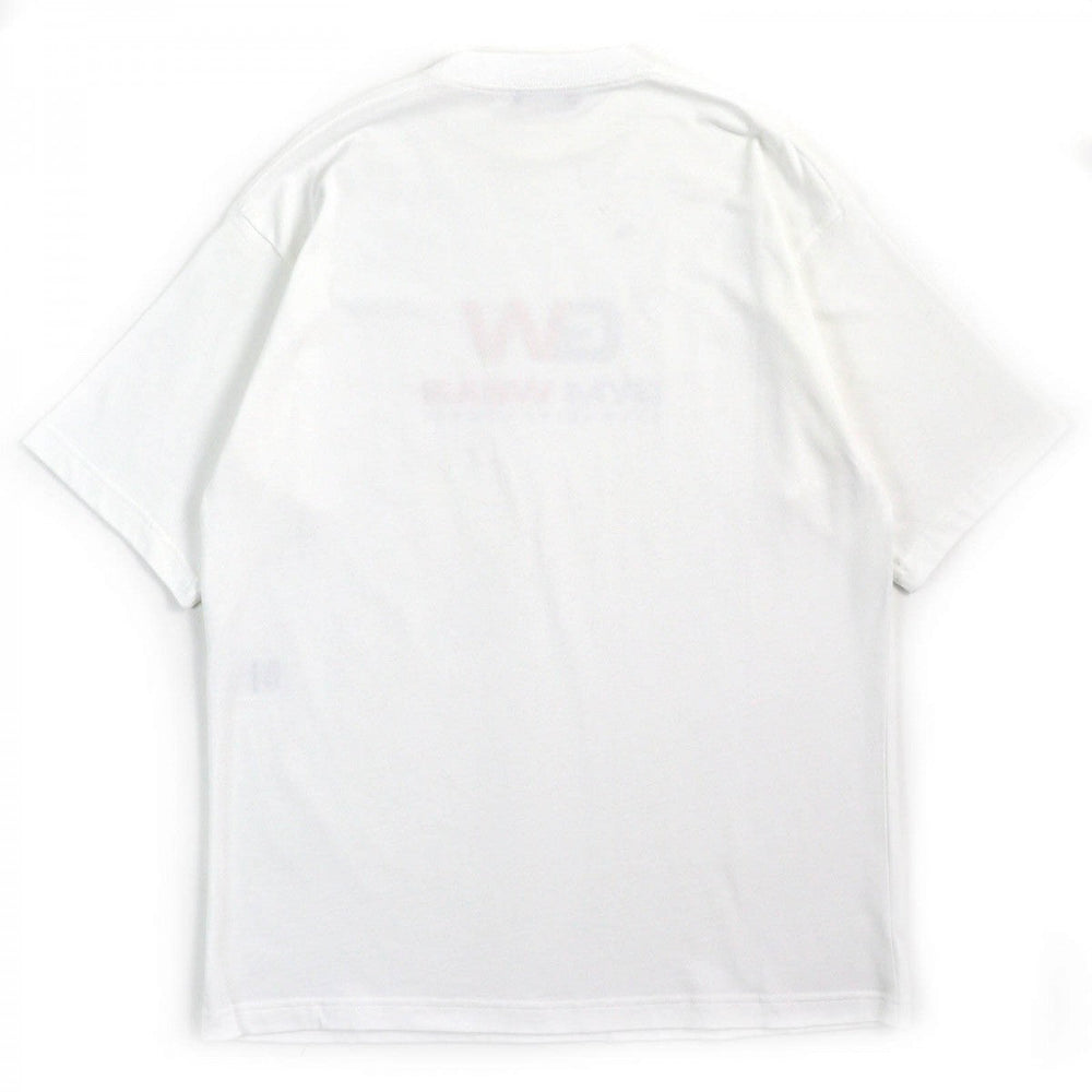 BALENCIAGA Short sleeve T-shirt 620969 TIVD Main: 100% cotton White black red GYM WEAR mens XS Used Authentic