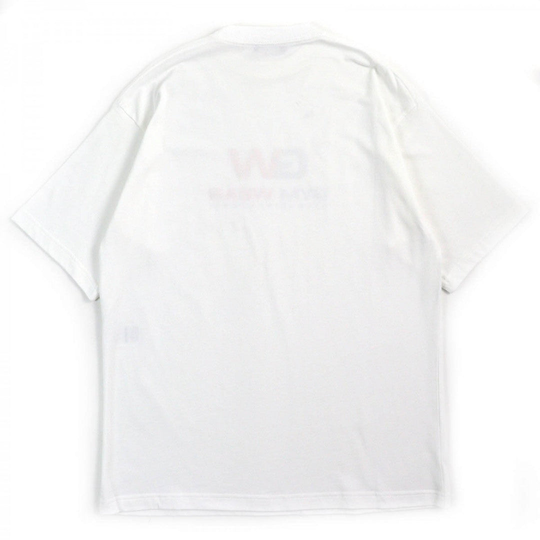 BALENCIAGA Short sleeve T-shirt 620969 TIVD Main: 100% cotton White black red GYM WEAR mens XS Used Authentic
