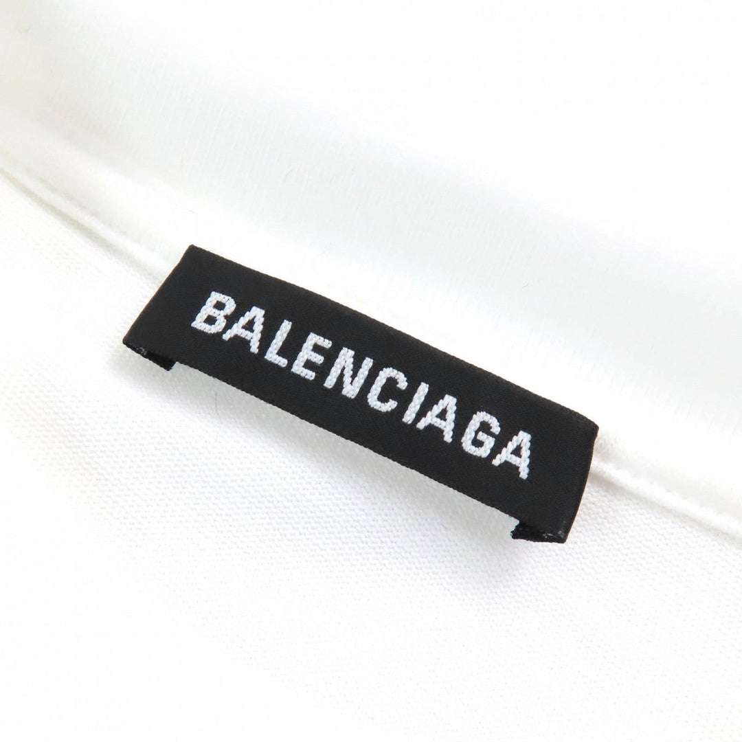 BALENCIAGA Short sleeve T-shirt 620969 TIVD Main: 100% cotton White black red GYM WEAR mens XS Used Authentic