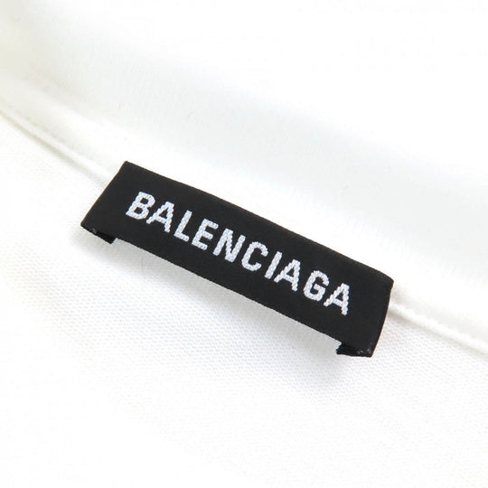 BALENCIAGA Short sleeve T-shirt 620969 TIVD Main: 100% cotton White black red GYM WEAR mens XS Used Authentic