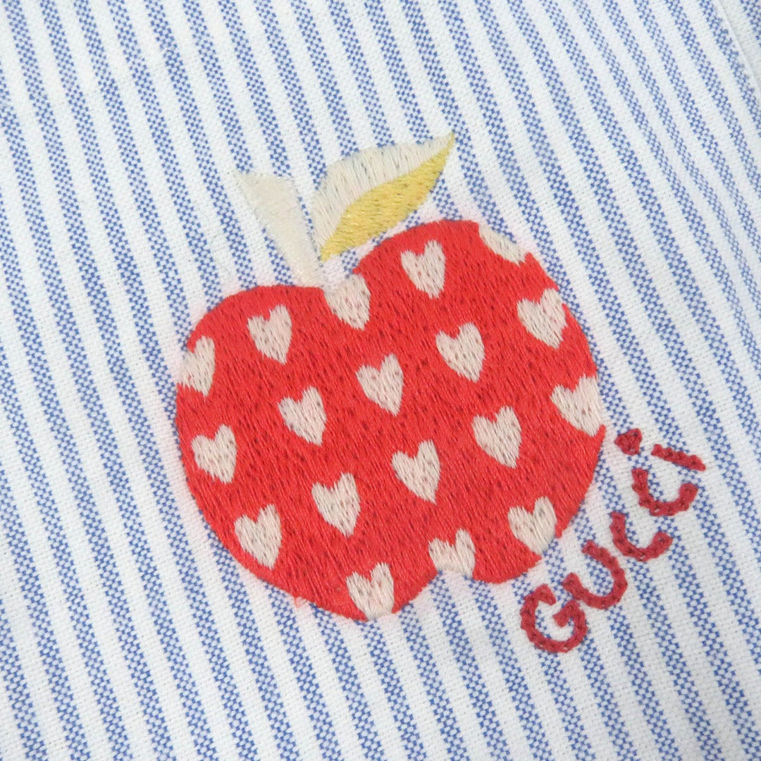 GUCCI Short sleeve shirt 663637 Main: 100% cotton, Part: 100% polyester blue mens 44 Used Authentic