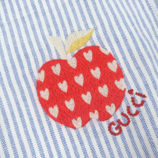 GUCCI Short sleeve shirt 663637 Main: 100% cotton, Part: 100% polyester blue mens 44 Used Authentic