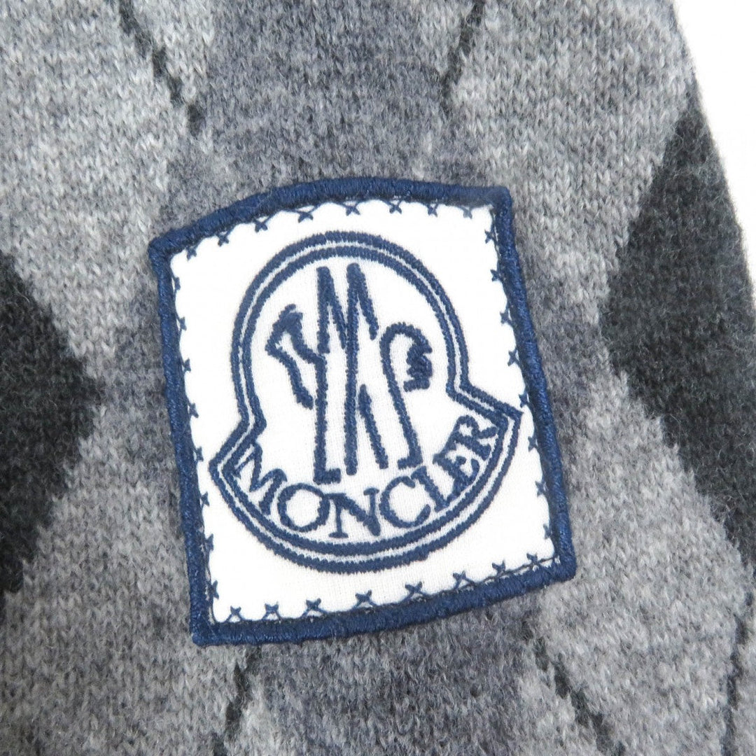 MONCLER GAMME BLEU Blouson Main: 100% wool gray MAGLIONE TRICOT POLO mens L Used Authentic