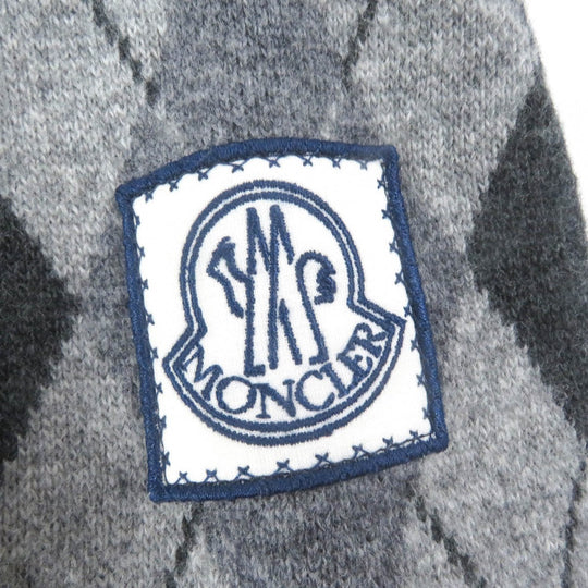 MONCLER GAMME BLEU Blouson Main: 100% wool gray MAGLIONE TRICOT POLO mens L Used Authentic