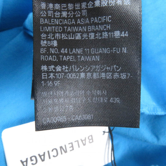 BALENCIAGA Short sleeve T-shirt 641675 Main: 100% cotton, part: 97% cotton, part: 3% polyurethane blue mens XXS Used Authentic