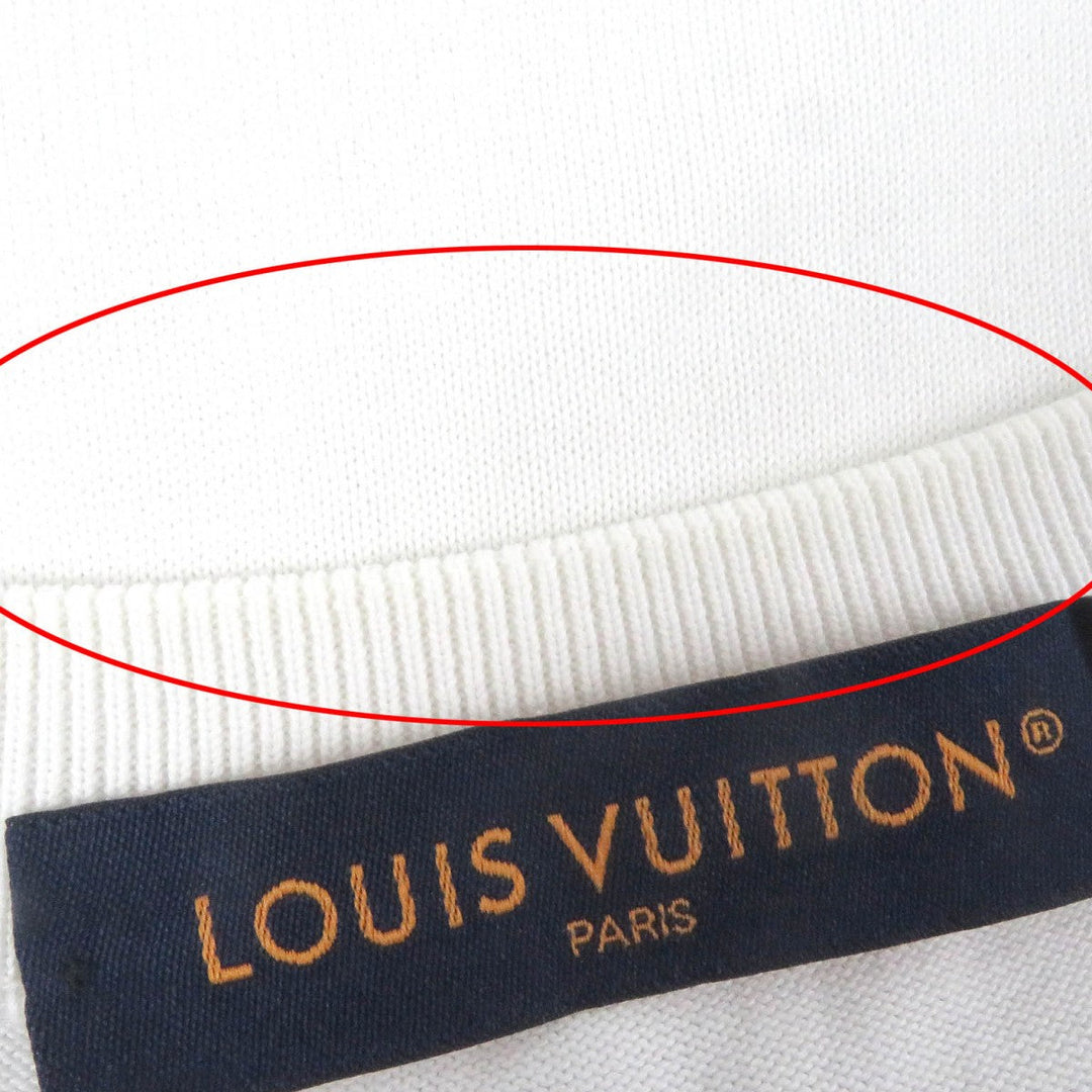 LOUIS VUITTON Short sleeve knit Main: 100% cotton white mens Used Authentic