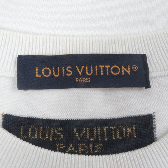LOUIS VUITTON Short sleeve knit Main: 100% cotton white mens Used Authentic