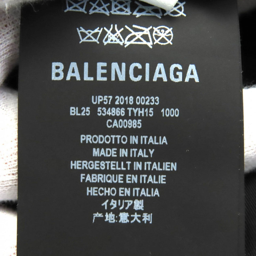 BALENCIAGA Riders jacket 534866 Leather: 100% cowhide, Filling: 100% polyester, Lining: 100% cupra black mens 46 Used Authentic