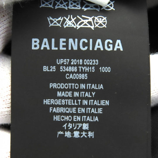 BALENCIAGA Riders jacket 534866 Leather: 100% cowhide, Filling: 100% polyester, Lining: 100% cupra black mens 46 Used Authentic
