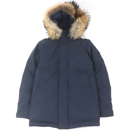 Pyrenex Down jacket W19PJ3 Outer: 100% polyester, Lining: 100% nylon, Filling: 90% down, Filling: 10% feather, Fur: raccoon Navy ANNECY GABARDINE FUR mens XS Used Authentic