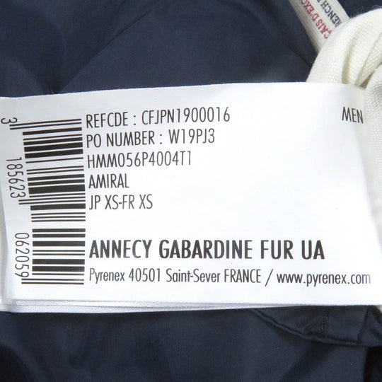 Pyrenex Down jacket W19PJ3 Outer: 100% polyester, Lining: 100% nylon, Filling: 90% down, Filling: 10% feather, Fur: raccoon Navy ANNECY GABARDINE FUR mens XS Used Authentic