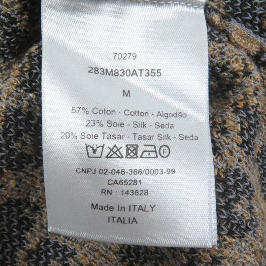 Dior Short sleeve polo shirt 283M830AT355 Main: 57% cotton, Main: 23% silk, Main: 20% silk Brown mens M Used Authentic