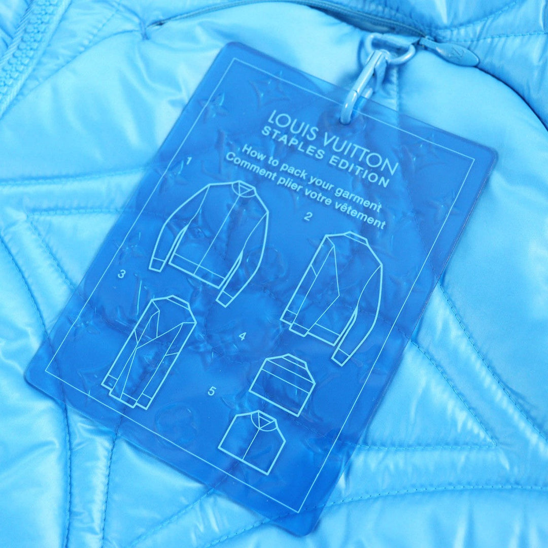 LOUIS VUITTON Blouson HLB51E Outer: 100% polyester, Lining: 100% cotton, Filling: 100% polyester blue mens 48 Used Authentic