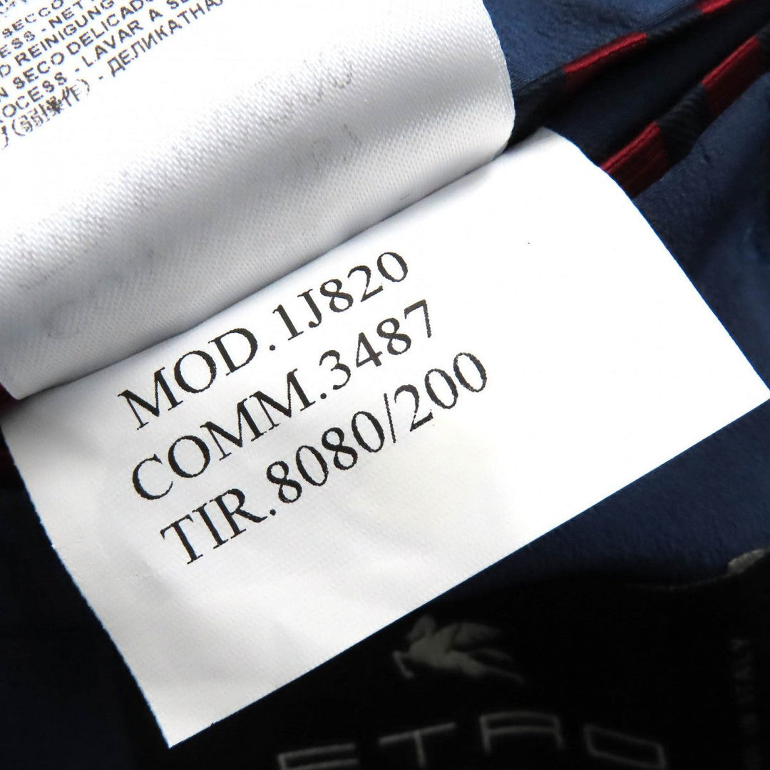 ETRO tailored jacket Outer: 100% cotton, Lining: 100% silk, Sleeve lining: 100% rayon Navy ETROLIGHT mens 46 Used Authentic