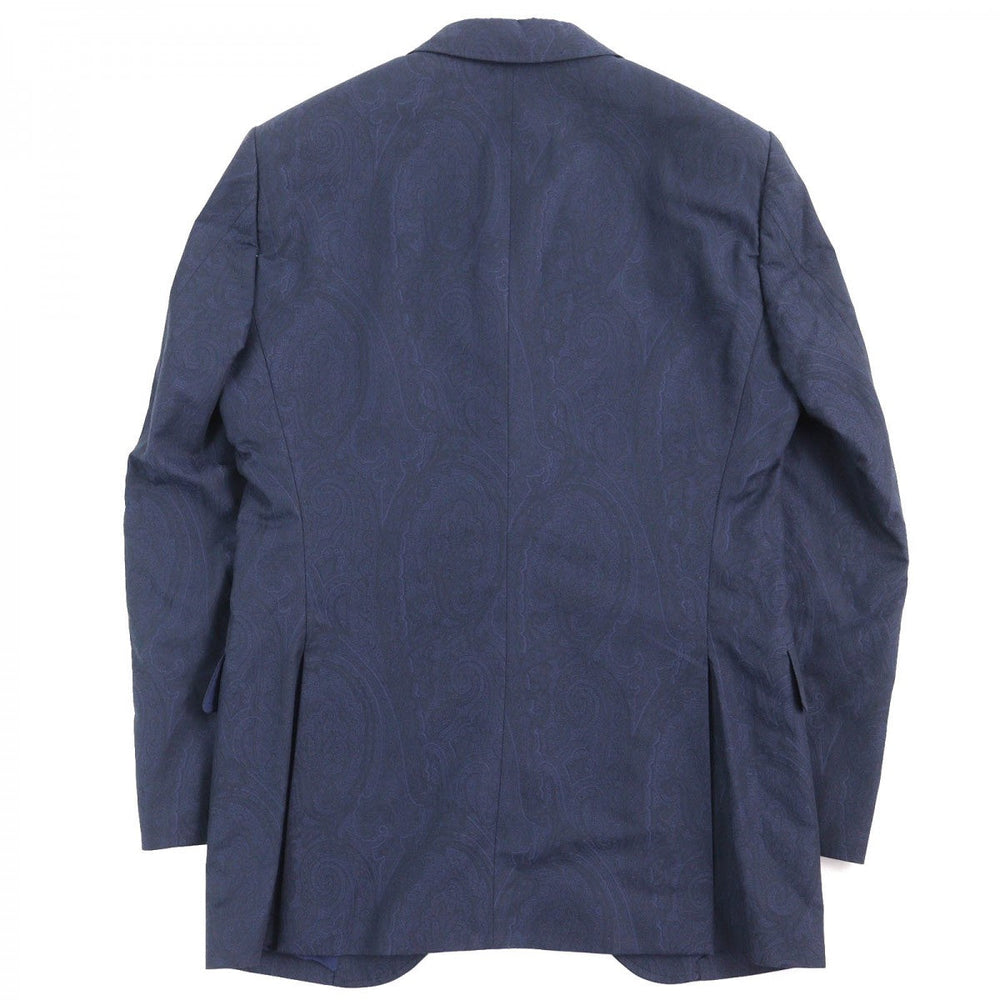 ETRO tailored jacket Outer: 100% cotton, Lining: 100% silk, Sleeve lining: 100% rayon Navy ETROLIGHT mens 46 Used Authentic