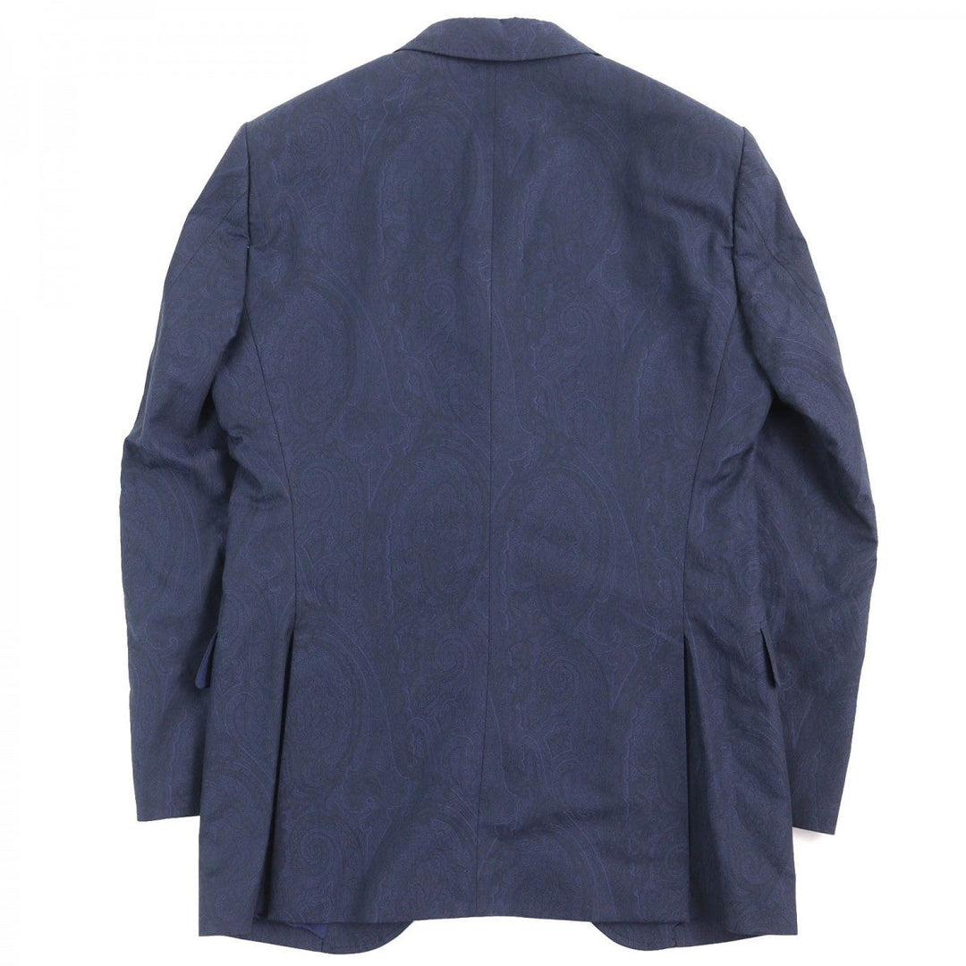 ETRO tailored jacket Outer: 100% cotton, Lining: 100% silk, Sleeve lining: 100% rayon Navy ETROLIGHT mens 46 Used Authentic