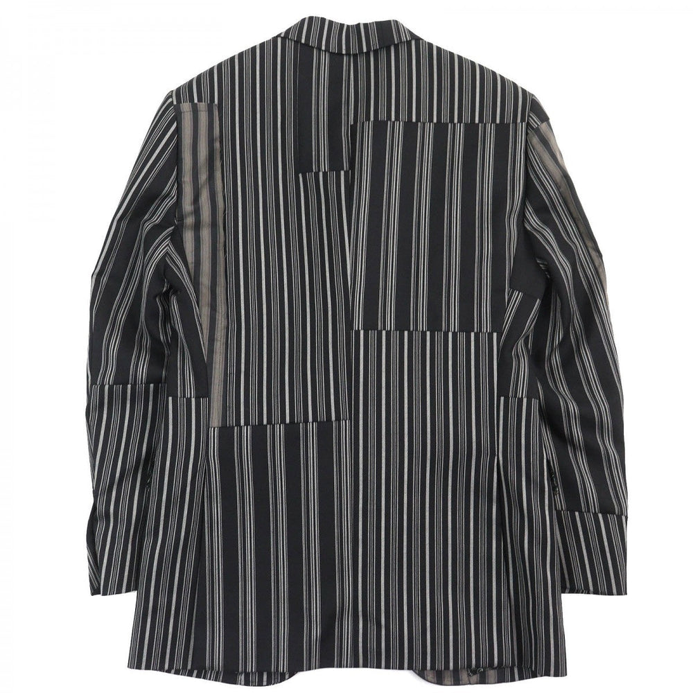 ETRO tailored jacket Outer: 100% wool, Outer: 100% polyurethane, Part: 54% acetate, Part: 46% polyester, Part: 100% wool Black Khaki Gray type mens 46 Used Authentic